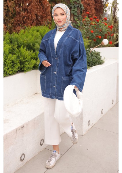 Lacivert Cepli Kot Ceket modelleri
