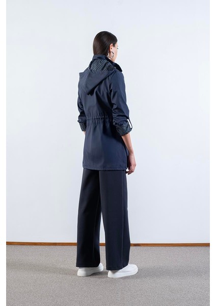 Christensen Kapüşonlu Çıtçıtlı Katlamalı Kol Safari Mont Lacivert fırsatları