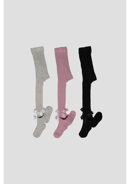 3 Adet Pamuklu Kız Bebek ve Çocuk Külotlu Çorabı fiyatları