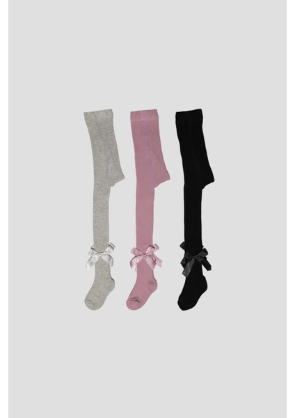 3 Adet Pamuklu Kız Bebek ve Çocuk Külotlu Çorabı fırsatları