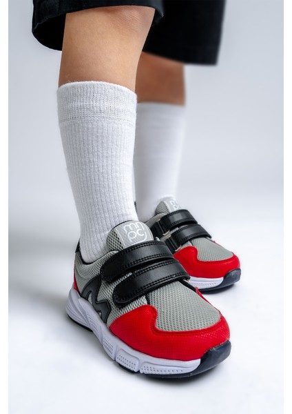 Erkek Çocuk Kırmızı-Gri Spor Ayakkabı
