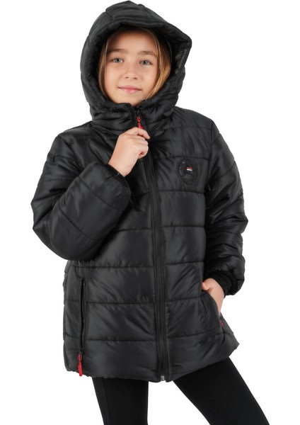 İçi Kürklü Su ve Rüzgar Geçirmez Kapüşonlu Kız Çocuk Mont fırsatları