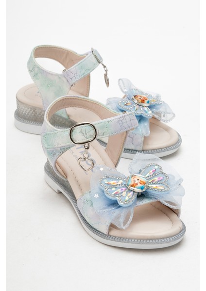 Kız Çocuk Mavi Abiye Ayakkabı