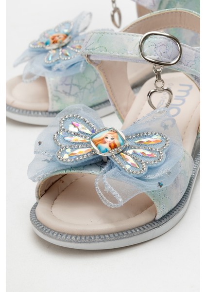 Kız Çocuk Mavi Abiye Ayakkabı