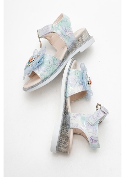 Kız Çocuk Mavi Abiye Ayakkabı