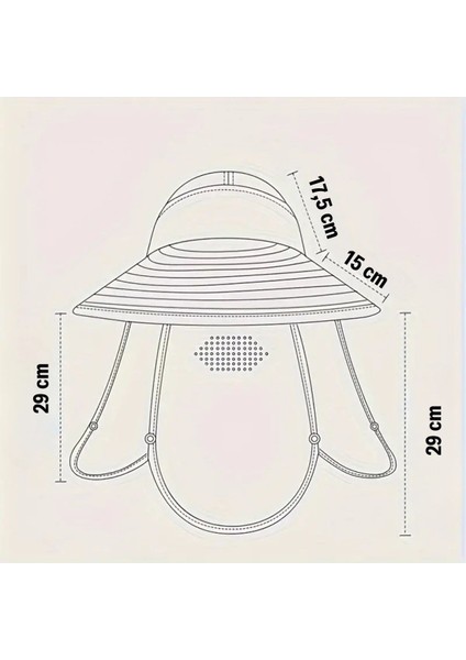 Leyloş Güneş Koruyuculu Nefes Alabilen Maskeli ve Boyun Kapaklı Geniş Kenarlı Balıkçı Şapkası modelleri