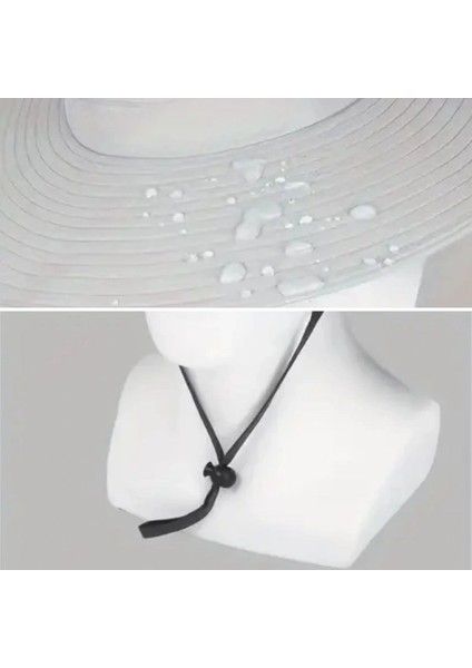 Leyloş Güneş Koruyuculu Nefes Alabilen Maskeli ve Boyun Kapaklı Geniş Kenarlı Balıkçı Şapkası indirimleri