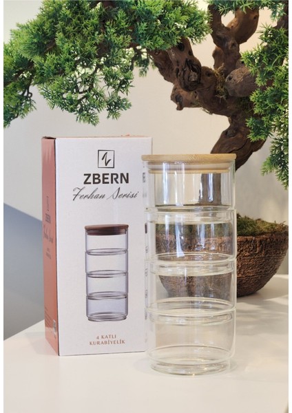 4 Katlı Bambu Kapak Saklama Kabı modelleri