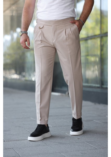 Kuşaklı Pileli Kemer Detaylı Old Money Kumaş Pantolon fırsatları