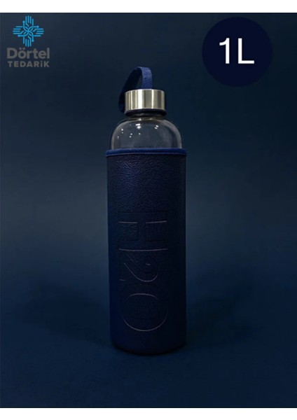 H2O Deri Kılıflı Cam Matara 1000 ml