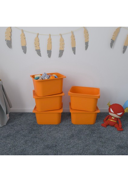 3 Adet Turuncu Derin Kapaklı Oyuncak Sepeti 3DS3K fiyatları