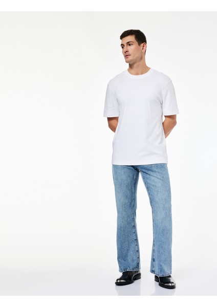 Pamuklu Cepli Ispanyol Paça Jean Pantolon