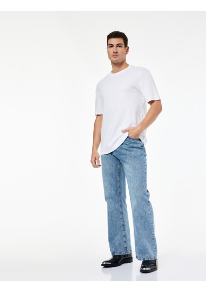 Pamuklu Cepli Ispanyol Paça Jean Pantolon fiyatları
