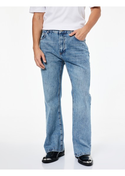 Pamuklu Cepli Ispanyol Paça Jean Pantolon modelleri