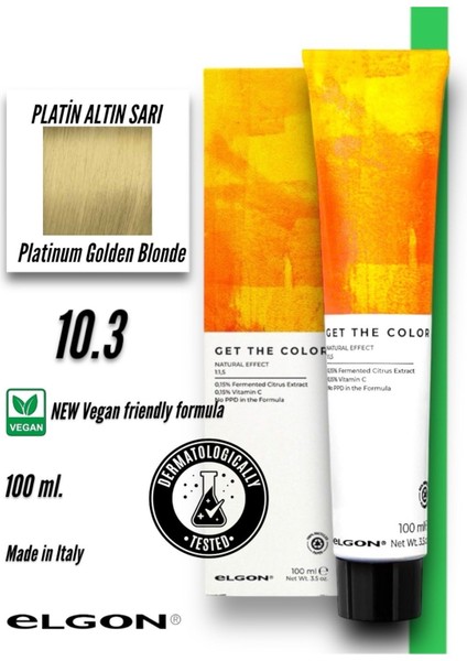 Get The Color 10.3 Profesyonel Saç Boyası (100 Ml.) (Oksidansız)