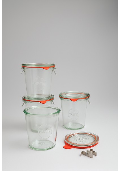 290 ML KLİPS KAPAKLI CAM KAVANOZ- 4 ADET