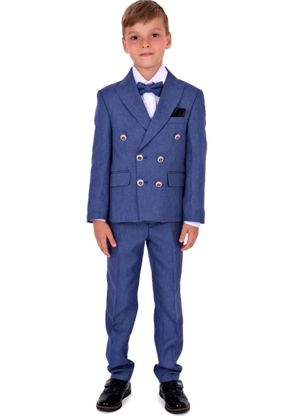 Kruvaze Italyan Kesim Montero Erkek Çocuk Takım Elbise MNK5689