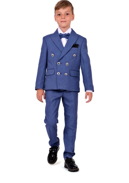 Kruvaze Italyan Kesim Montero Erkek Çocuk Takım Elbise MNK5689 fırsatları