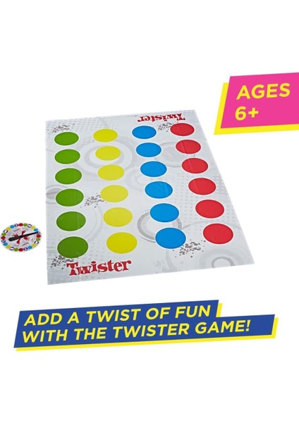 Twister - Klasik Renkli Zemin Denge ve Esneklik Oyunu | 6+ Yaş Eğlenceli Aile Oyunu fiyatları