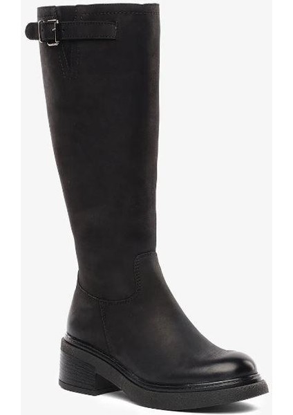 35182 Kadın Hakiki Deri Tokalı Günlük Çizme fiyatları