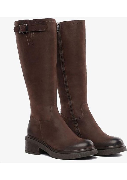 35182 Kadın Hakiki Deri Tokalı Günlük Çizme modelleri