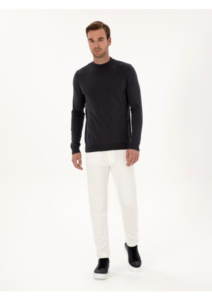 Erkek Gri Slim Fit %100 Pamuk Çeyrek Balıkçı Yaka Triko Kazak 50318950-VR024 fırsatları