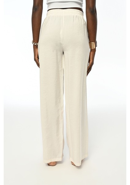 Kadın Beli Lastikli Rahat Kalıp Bol Paça Pantolon fiyatları