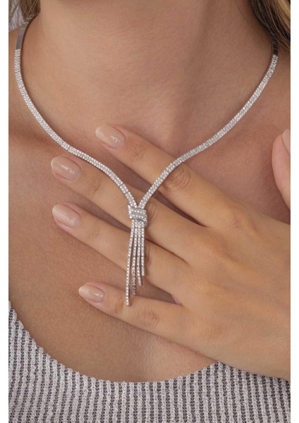 Su Yolu Kemerli 925 Ayar Gümüş Kolye