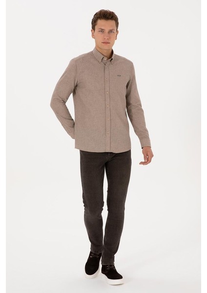 THANY025K U.s Polo Assn. Erkek Uzun Kol Gömlek 2332993 Camel fırsatları