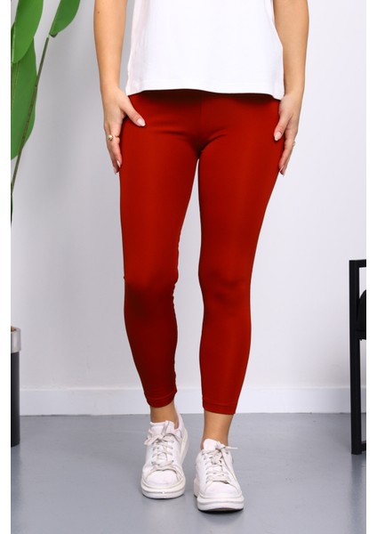 Kiremit Yüksek Bel Şardonlu Dalgıç Tayt fiyatları