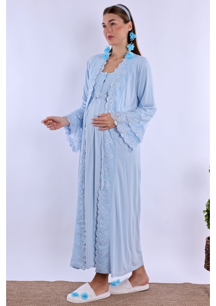 Mavi Hamile Lohusa Set