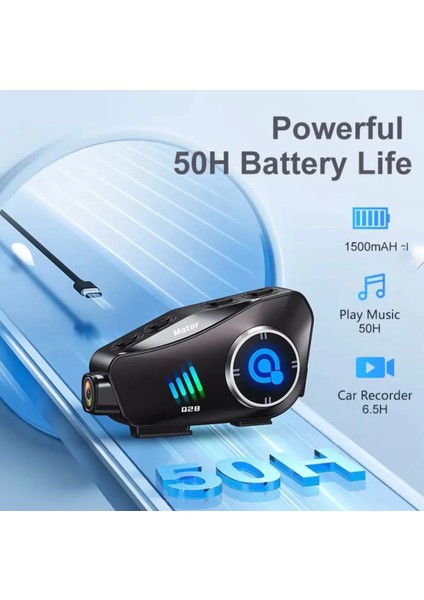 C Q28 Motosiklet Bluetooth Kask Kulaklık Kamera Ses Kontrolü 1080P Video Kayıt Interkom fiyatları