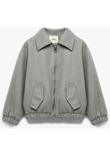 Gömlek Yaka Uzun Kollu Cepli Fermuarlı Crop Ceket fiyatları