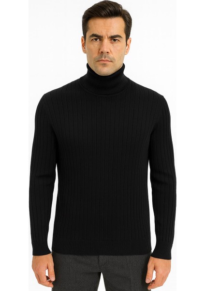 Huffa Desenli Erkek Slim Fit Boğazlı Erkek TRIKO-7431