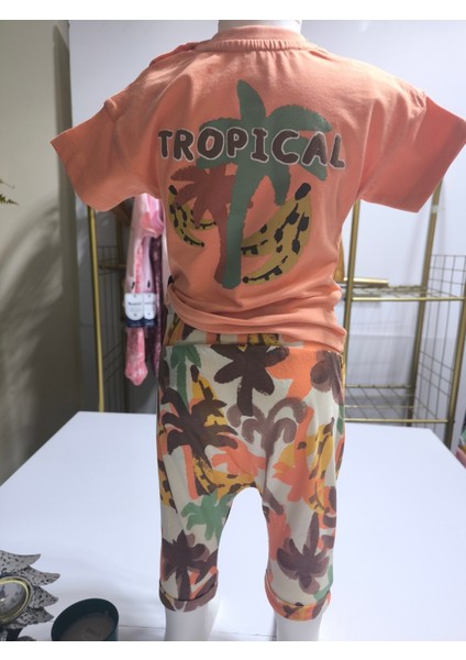 Çocuk Unisex Kız Erkek Şortlu (Kapri) Takım Kreş %100 Pamuk Rahat Tarz Tasarım Premium modelleri