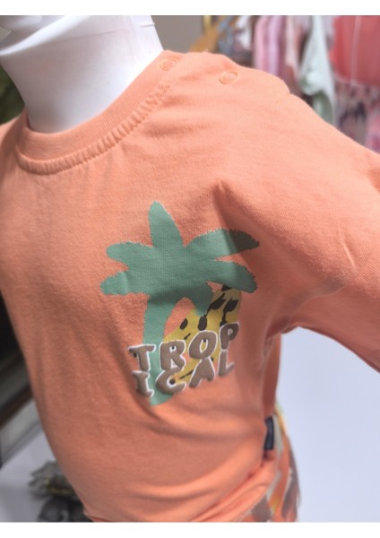 Çocuk Unisex Kız Erkek Şortlu (Kapri) Takım Kreş %100 Pamuk Rahat Tarz Tasarım Premium indirimleri