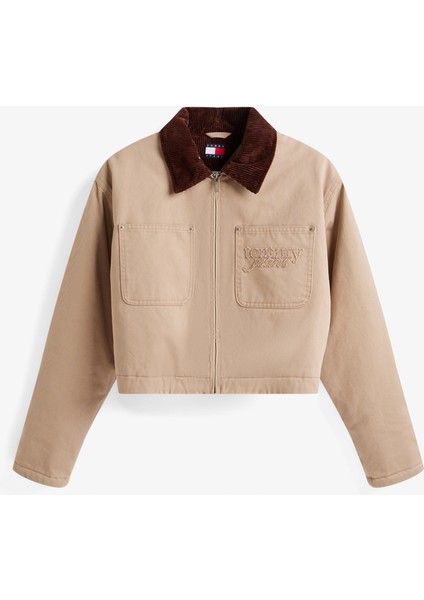 Padded Cropped Puffer Kadın Kahverengi Ceket.guq fırsatları