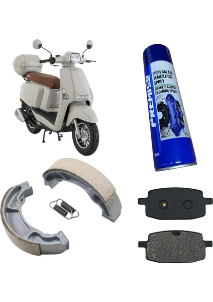 Mondial Virago 50 Ön Arka Fren Balatası Balata Sprey Hediye