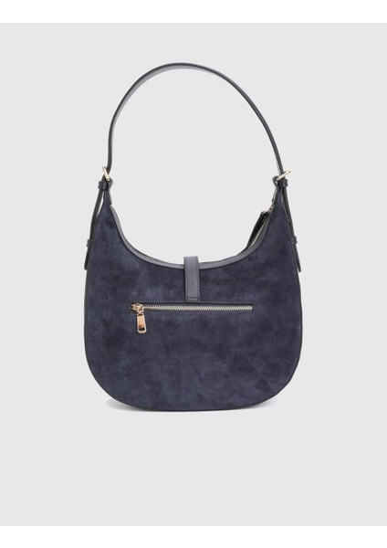 Vlasyi Hakiki Süet Kroko Deri Lacivert Kadın Omuz Çantası fırsatları