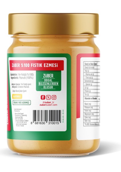 Peanutzilla X1+ Original Fıstık Ezmesi X1 + %100 Fıstık Ezmesi X1