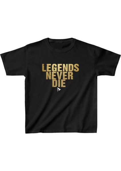 Unisex Çocuk Baskılı T-Shirt - Siyah