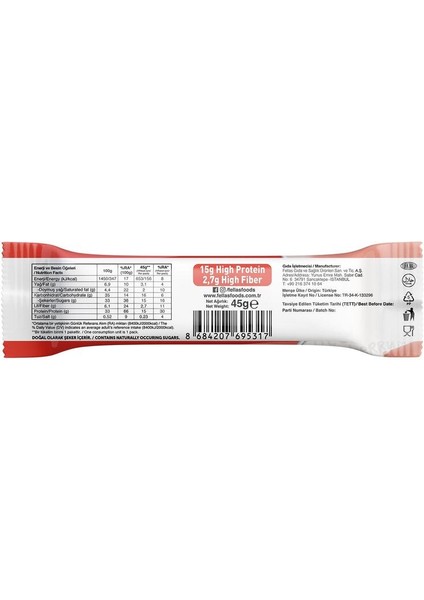 Fellas Yüksek Protein Bar Çilek 45 G fiyatları