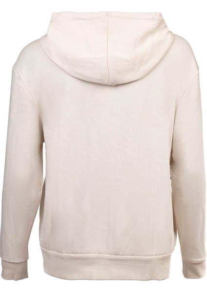 Kadın Regular Fit Fermuarlı Kapüşonlu Sweatshirt - Krem fiyatları