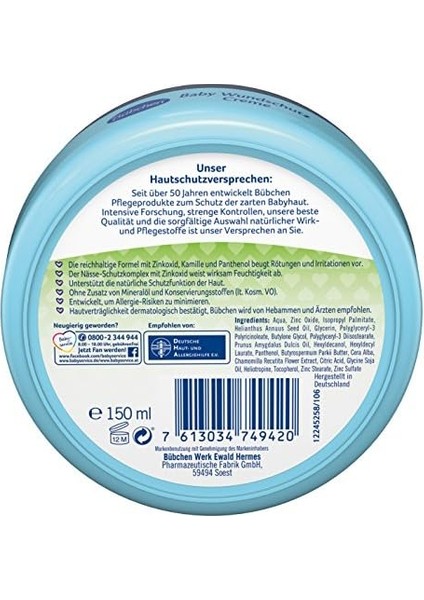 Bubchen Bebek Kremi Kavanoz 150 ml 1 Paket modelleri