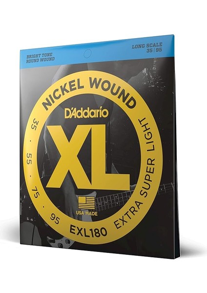 EXL180 Bas Gitar Tel Seti, Xl, 35-95, Long Scale, Nickel