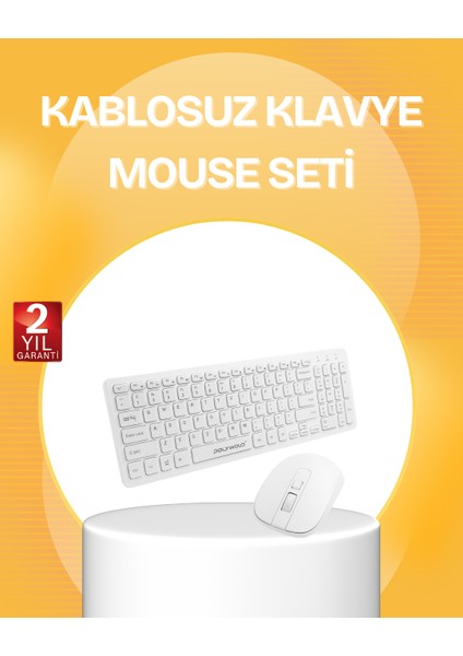 Kablosuz Klavye Mouse Takımı - Ergonomik, Sessiz ve Enerji Tasarruflu