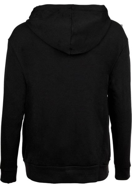 Kadın Regular Fit Fermuarlı Kapüşonlu Sweatshirt - Siyah fiyatları