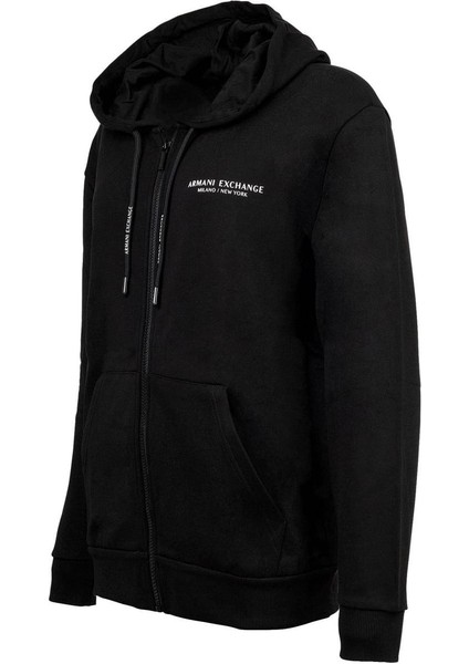 Kadın Regular Fit Fermuarlı Kapüşonlu Sweatshirt - Siyah modelleri