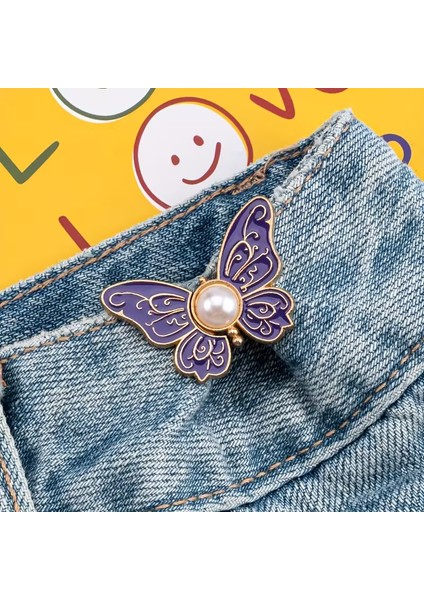 Renkli Kelebek Bel Daraltma Aparatı Klipsler Pantolon Beli Daraltma Broş Yeni Nesil Kemer