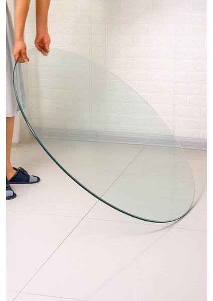 Temperli Cam Yuvarlak Cam Dayanıklı, Şık Dekoratif Cam Masa Üstü 4 mm indirimleri